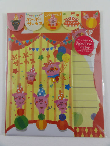 Cute Kawaii Pig Circus Letter Sets with Stickers