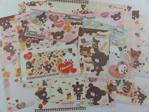 San-X Chocopa Panda Letter Writing Paper + Envelope Stationery Set - Penpal Journal