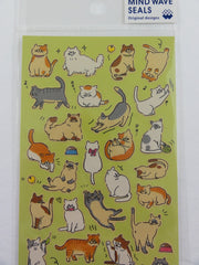 Cute Kawaii Mind Wave Cat Fun Sticker Sheet - for Journal Planner Craft Scrapbook Notebook Organizer