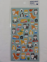 Cute Kawaii Mind Wave Dogs Puppies Sticker Sheet - for Journal Planner Craft Scrapbook Notebook Organizer