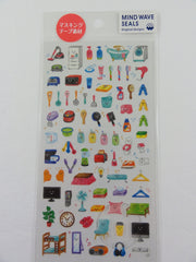 Cute Kawaii Mind Wave House Kitchen Bathroom Chores Smile Sticker Sheet - for Journal Planner Craft Scrapbook Notebook Organizer