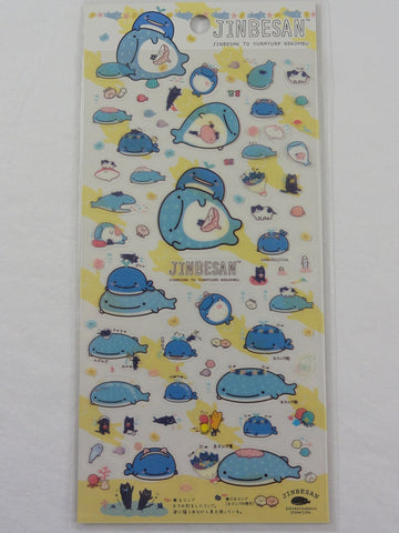 Cute Kawaii San-X Jinbesan Whale Sticker Sheet 2017 - F - for Planner Journal Scrapbook Craft