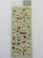 Cute Kawaii Mind Wave Hedgehog Sticker Sheet - for Journal Planner Craft Organizer Scrapbook Notebook