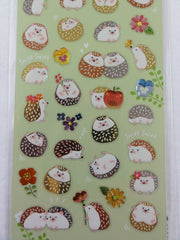 Cute Kawaii Mind Wave Hedgehog Sticker Sheet - for Journal Planner Craft Organizer Scrapbook Notebook