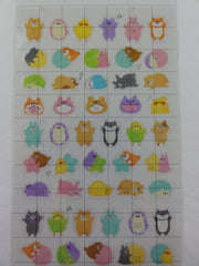 Cute Kawaii Mind Wave Schedule Sticker Sheet - Hedgehog Bird Bear Dog Cat Rabbit - for Journal Planner Craft Scrapbook Organizer Calendar Notebook