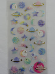 Cute Kawaii Mind Wave Cherie Couleur Planet Stars Space Universe Sticker Sheet - for Journal Planner Craft Organizer Calendar