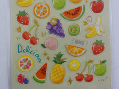 Cute Kawaii Mind Wave Fruit Strawberry Apple Banana Healthy Food theme Sticker Sheet - for Journal Planner Craft Organizer