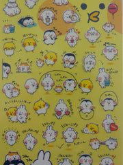 Cute Kawaii Mind Wave Funny Hamster  Bunny Penguin Chicks Sticker Sheet - for Journal Planner Craft Organizer Calendar Schedule Diary Gift