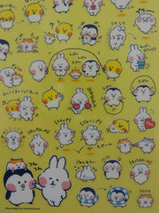 Cute Kawaii Mind Wave Funny Hamster  Bunny Penguin Chicks Sticker Sheet - for Journal Planner Craft Organizer Calendar Schedule Diary Gift