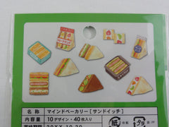 Cute Kawaii Mind Wave Bread Bakery Bake Goods Flake Stickers Sack - A - for Journal Agenda Planner Scrapbooking Craft