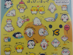 Cute Kawaii Mind Wave Funny Hamster  Bunny Penguin Chicks Sticker Sheet - for Journal Planner Craft Organizer Calendar Schedule Diary Gift