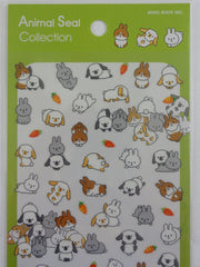 Cute Kawaii Mind Wave Bunny Rabbit Animal Sticker Sheet - for Journal Planner Craft Organizer Calendar