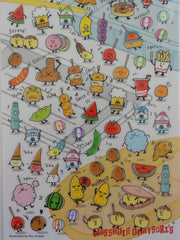 Cute Kawaii Mind Wave Food Summer Snack Festival Fair Sticker Sheet - for Journal Planner Craft Organizer Calendar
