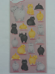 Cute Kawaii Mind Wave Cat Feline Sticker Sheet - for Journal Planner Craft Scrapbook Notebook Organizer