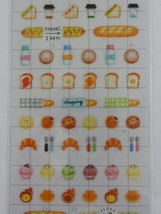 Cute Kawaii Mind Wave Bread Croissant Coffee Milk Morning Breakfast time Schedule Sticker Sheet - for Journal Planner Craft Organizer