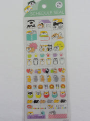 Cute Kawaii Mind Wave Dog Puppies Fun time Schedule Sticker Sheet - for Journal Planner Craft Organizer