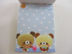 Cute Kawaii Crux Cream Bears Mini Notepad / Memo Pad - Stationery Designer Paper Collection