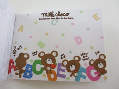 Cute Kawaii Q-Lia Bear Milk Choco Mini Notepad / Memo Pad - Stationery Designer Paper Collection