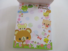 Cute Kawaii VHTF Kamio Merry Friends Mini Notepad / Memo Pad - Stationery Designer Paper Collection