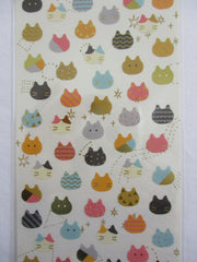 Cute Kawaii Mind Wave Cat Kitten Sticker Sheet - for Journal Planner Craft Scrapbook Notebook Organizer