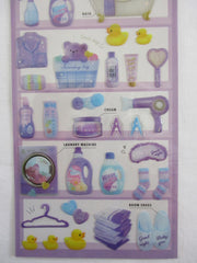 Cute Kawaii Crux Pick Me Sticker Sheet - Purple - Bath Clean Laundry Wash - for Journal Planner Craft