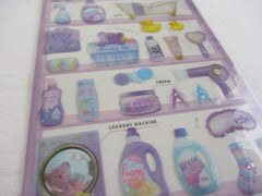 Cute Kawaii Crux Pick Me Sticker Sheet - Purple - Bath Clean Laundry Wash - for Journal Planner Craft