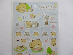 Cute Kawaii San-X Kokoro Araiguma Raccoon Sticker Sheet 2020 - A - for Planner Journal Scrapbook Craft
