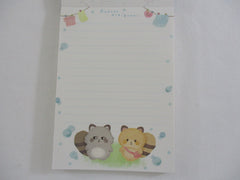Cute Kawaii San-X Kokoro Araiguma Raccoon 4 x 6 Inch Notepad / Memo Pad - A - Stationery Designer Paper Collection