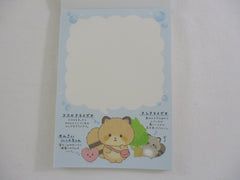Cute Kawaii San-X Kokoro Araiguma Raccoon 4 x 6 Inch Notepad / Memo Pad - A - Stationery Designer Paper Collection