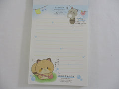 Cute Kawaii San-X Kokoro Araiguma Raccoon 4 x 6 Inch Notepad / Memo Pad - B - Stationery Designer Paper Collection