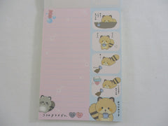 Cute Kawaii San-X Kokoro Araiguma Raccoon 4 x 6 Inch Notepad / Memo Pad - B - Stationery Designer Paper Collection