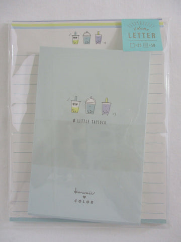 Cute Kawaii Kamio Little #Bubble Tea #Unicorn #Planet Letter Set Pack - Stationery Writing Paper Penpal