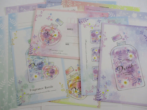 Crux Fragrance Bottle Flower Letter Sets - Stationery Writing Paper Envelope