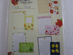 Cute Kawaii Mind Wave Fruitful Days Hedgehog Rabbit Bird Panda Letter Set Pack - Stationery Writing Paper Envelope Pen Pal