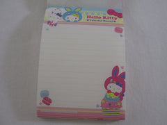 Cute Kawaii Sanrio Hello Kitty Colorful Bunny Mini Notepad / Memo Pad - A - Stationery Design Writing Collection