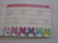 Cute Kawaii Sanrio Hello Kitty Colorful Bunny Mini Notepad / Memo Pad - A - Stationery Design Writing Collection