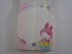 Cute Kawaii Sanrio Hello Kitty Colorful Bunny Mini Notepad / Memo Pad - B - Stationery Design Writing Collection