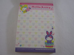 Cute Kawaii Sanrio Hello Kitty Colorful Bunny Mini Notepad / Memo Pad - B - Stationery Design Writing Collection