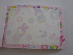 Cute Kawaii Sanrio Hello Kitty Colorful Bunny Mini Notepad / Memo Pad - B - Stationery Design Writing Collection
