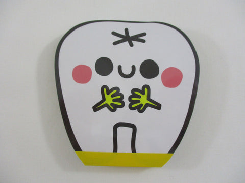 Cute Kawaii Kamio Tooth Dentist Diecut Mini Notepad / Memo Pad - Stationery Design Writing - Rare Vintage Collectible
