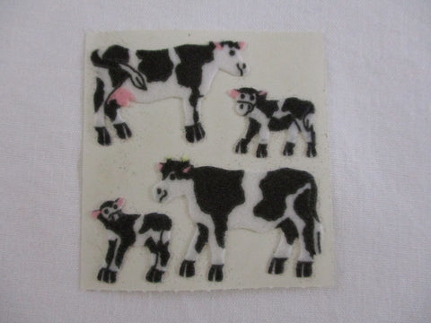 Sandylion Cow Fuzzy Sticker Sheet / Module - Vintage & Collectible