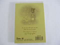 Cute Kawaii San-X Rilakkuma Bear Chairoikoguma Starry Sky Night 4 x 6 Inch Notepad / Memo Pad - Stationery Designer Paper Collection