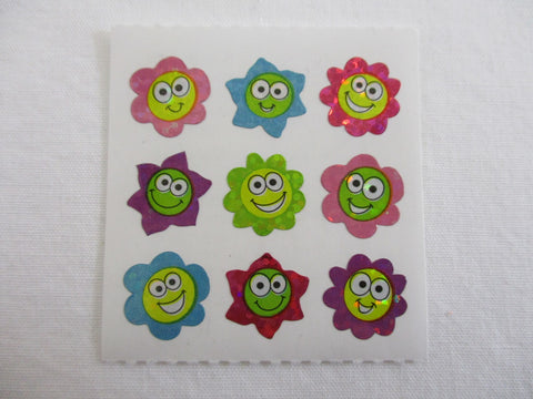 Sandylion Smiley Face Glitter Sticker Sheet / Module - Vintage & Collectible
