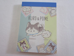 Cute Kawaii Kamio Kuro and Pome Dog Puppies Mini Notepad / Memo Pad - Stationery Design Writing Collection