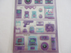 Cute Kawaii Crux Pick Me Sticker Sheet - Purple - Game Record Disk Fun Arcade - for Journal Planner Craft