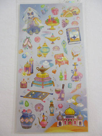 Cute Kawaii Mind Wave Fairy Tale Princess Theme Sticker Sheet - Purple Aladdin Castle - for Journal Planner Craft