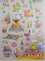 Cute Kawaii Mind Wave Fairy Tale Princess Theme Sticker Sheet - Purple Aladdin Castle - for Journal Planner Craft