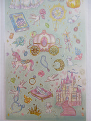Cute Kawaii Mind Wave Fairy Tale Princess Theme Sticker Sheet - Green Cinderella Castle - for Journal Planner Craft