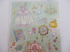 Cute Kawaii Mind Wave Fairy Tale Princess Theme Sticker Sheet - Green Cinderella Castle - for Journal Planner Craft