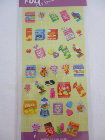 Cute Kawaii Mind Wave Peppy Full Series - Biscuit Cookies Snack Chocolate Oreo Gummy Sticker Sheet - for Journal Planner Craft